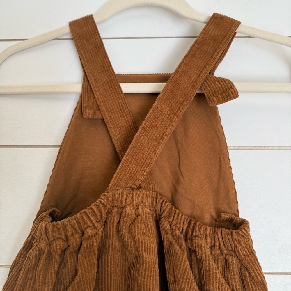 The Simple Folk Overall Romper, Rust - Picture 16 of 16